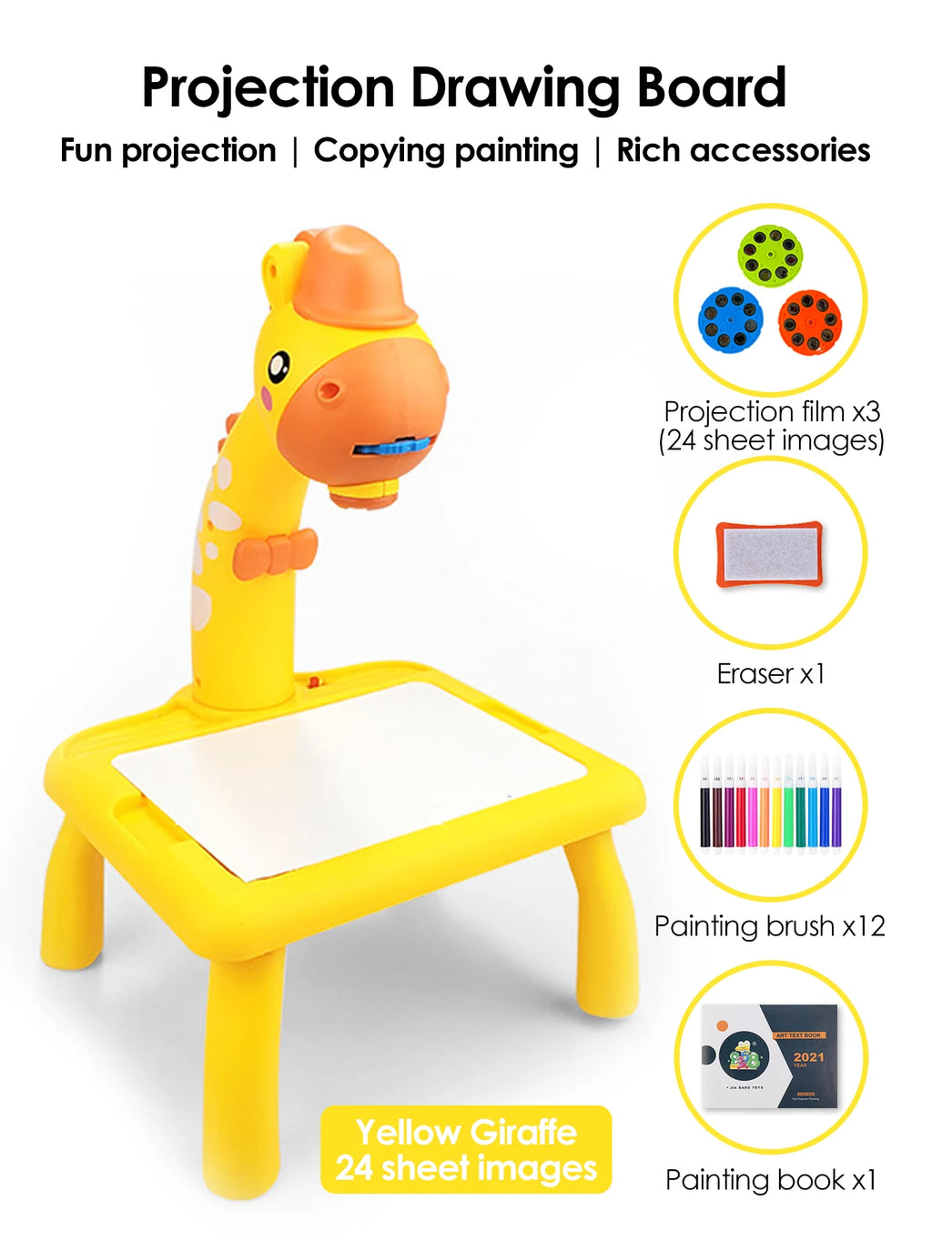 Children LED Projector Drawing Table Toy Painting Set Table Educational Board Learning Tools Painting Toys for Children