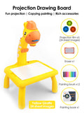 Children LED Projector Drawing Table Toy Painting Set Table Educational Board Learning Tools Painting Toys for Children