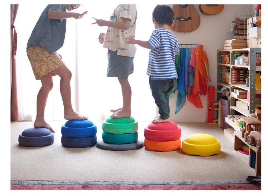 Rainbow River Crossing Stone Children'S Balance Training Puzzle Toy