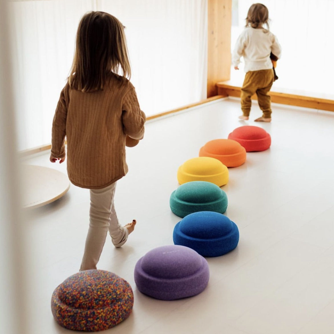 Rainbow River Crossing Stone Children'S Balance Training Puzzle Toy