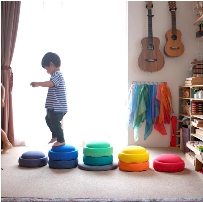 Rainbow River Crossing Stone Children'S Balance Training Puzzle Toy