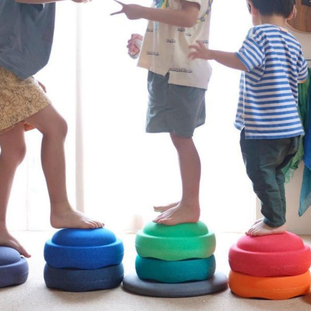 Rainbow River Crossing Stone Children'S Balance Training Puzzle Toy